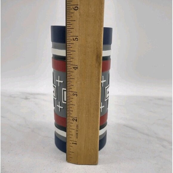 PENDLETON Home Collection Vase Pencil Cup Cross Design Painted San Miguel 5.5" - Picture 3 of 8